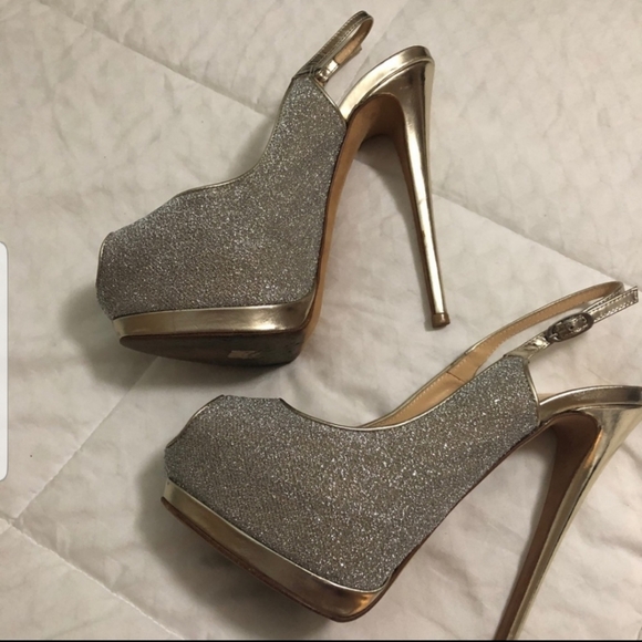 Giuseppe Zanotti Peep Toe Sparkle Pumps - Picture 2 of 15